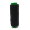 Fil de polyester tressé & poissé Noir  diam 1 mm longueur 100m
