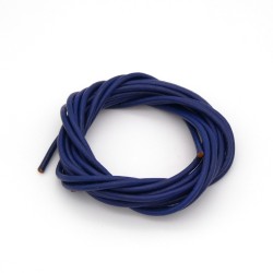 Lacet Cuir Rond diamètre 2mm longueur 100 cm Bleu