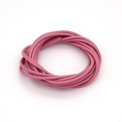 Lacet Cuir Rond diamètre 2mm longueur 100 cm Rose