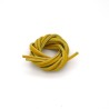 Lacet Bateaux Cuir Carré 3x3mm longueur 120cm Jaune