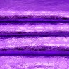 Peau de chèvre Fantaisie. Cuir métallisée et foulonnée. Teinte Violet
