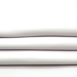 Peau d'agneau. Cuir lisse. Teinte Blanc