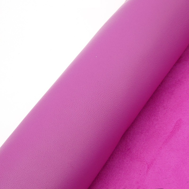 Peau d'agneau. Cuir lisse. Teinte Rose orchidée