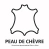 Peau de chèvre Fantaisie. Cuir métallisé. Teinte Or blanc plissé